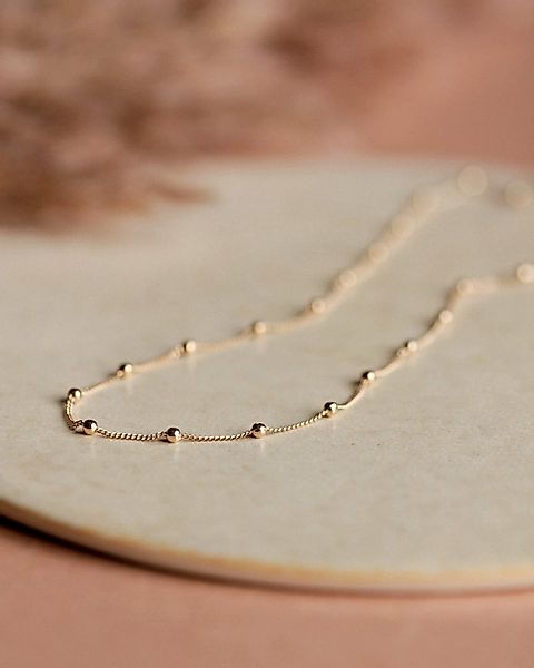 lille mus Silberkette Kette 'Kugeln' 925 Silber / vergoldet günstig online kaufen