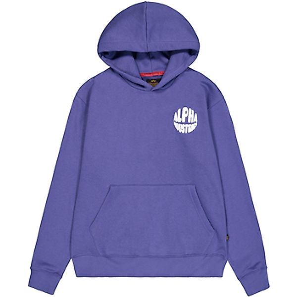 Alpha Industries  Sweatshirt Logo Hoodie Back Print - night purple günstig online kaufen