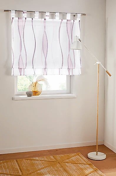 my home Raffrollo "Dimona" mit Schlaufen Transparent, Voile, Polyester günstig online kaufen