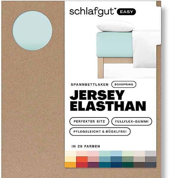 Schlafgut Spannbettlaken "EASY Jersey Elasthan Boxspring" MADE IN GREEN by günstig online kaufen