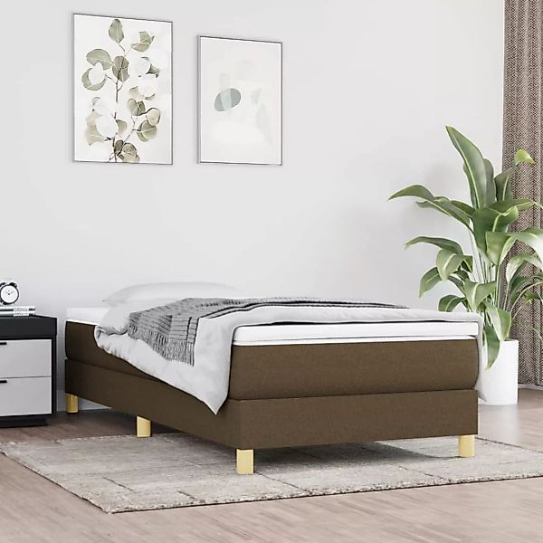 Vidaxl Boxspringbett Dunkelbraun 90x200 Cm Stoff günstig online kaufen