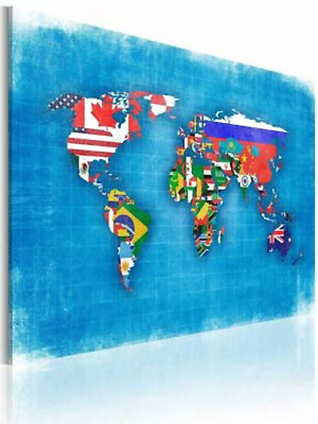 artgeist Wandbild Fahnen der Welt blau Gr. 60 x 40 günstig online kaufen