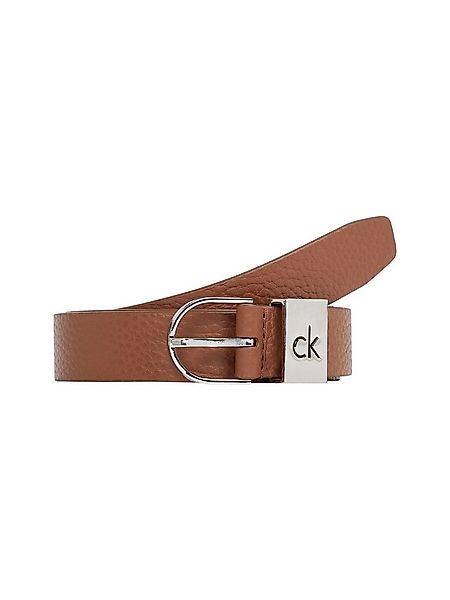 Calvin Klein Ledergürtel CK LOOP THIN ROUND BUCKLE 2.5 Logoprägung günstig online kaufen