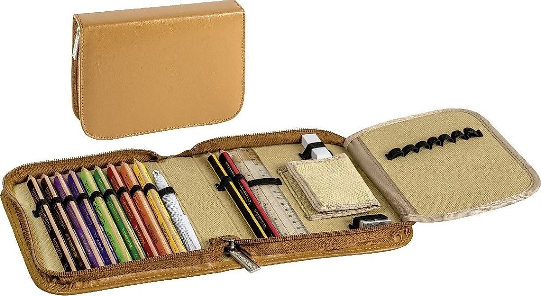 BRUNNEN Federtasche Schüler-Etui Leder natur 1 günstig online kaufen
