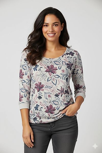 Ragwear 3/4-Arm-Shirt "SHIMONA FLOWERS O" günstig online kaufen