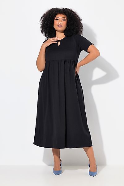 Ulla Popken Maxikleid Maxikleid A-Linie Rundhals günstig online kaufen