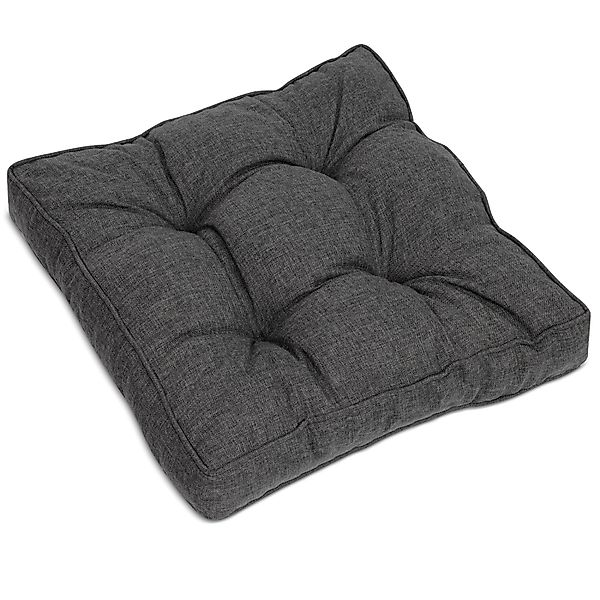 Beautissu Beauflair Loungekissen Outdoor Sitz 50x50x10cm Graphitgrau günstig online kaufen