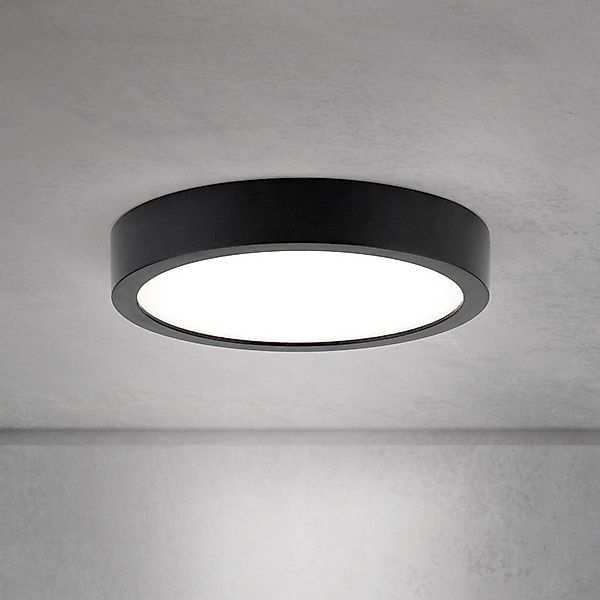 LED-Deckenlampe Disc, schwarz Ø 14 cm, CCT Metall/Kunststoff günstig online kaufen