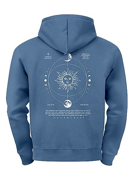 Neverless Hoodie Herren Hoodie Backprint Sun & Moon, Kapuzensweatshirt mit günstig online kaufen