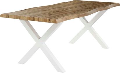 Jockenhöfer Gruppe Esstisch "Wilson" in Baumkantenoptik, 200x100 cm, Gestel günstig online kaufen