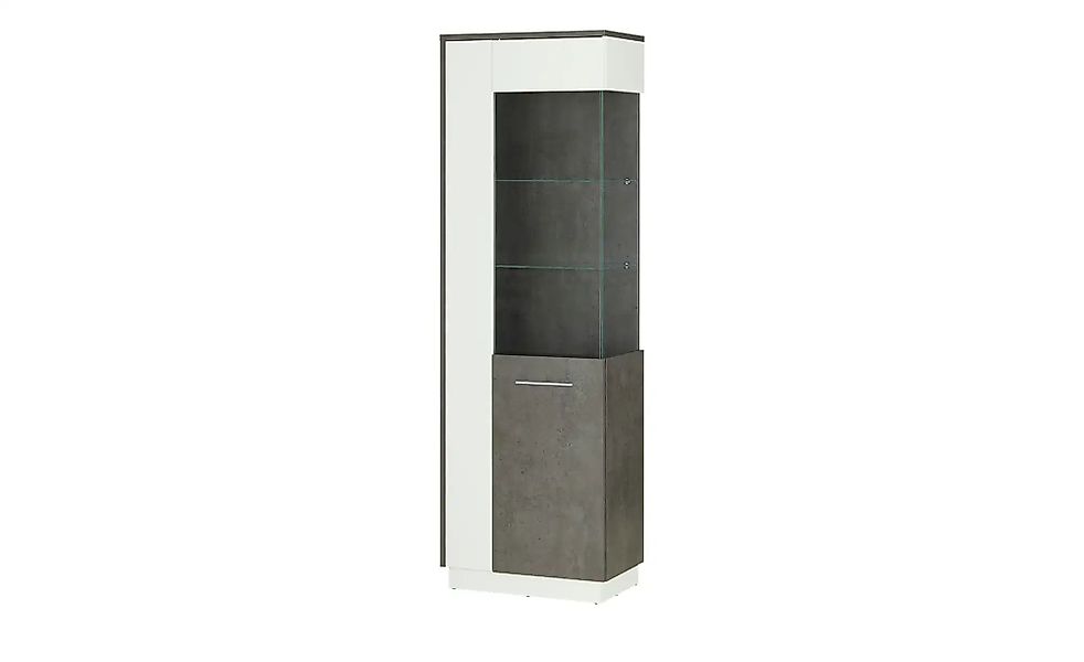 Vitrine  Zenga ¦ grau ¦ Maße (cm): B: 63 H: 198 T: 38.0 Schränke > Vitrinen günstig online kaufen