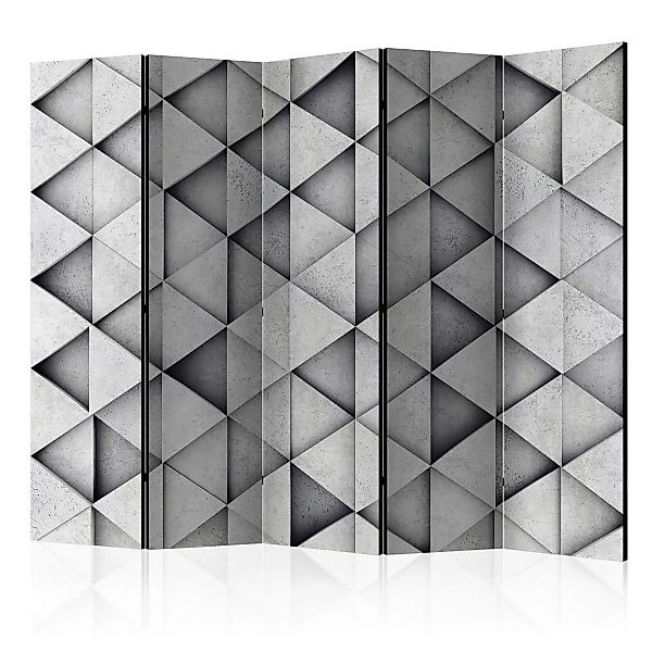 5-teiliges Paravent - Grey Triangles Ii [room Dividers] günstig online kaufen