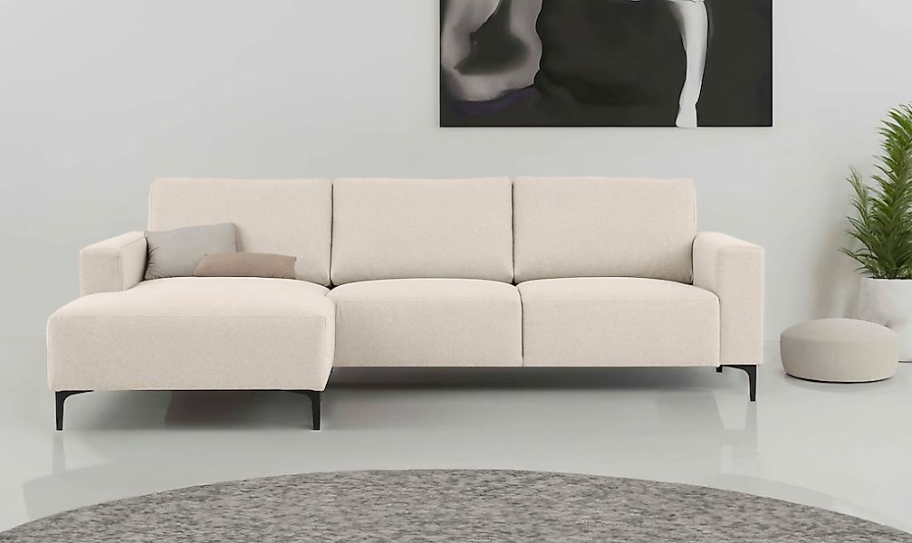 Home affaire Ecksofa "Tournon, L-Form, Breite 262 cm, Webstoff, Chenille", günstig online kaufen