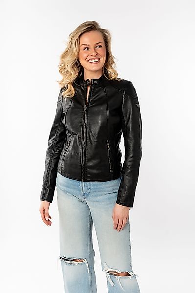 Mauritius Lederjacke mit verstärkten Schultern günstig online kaufen