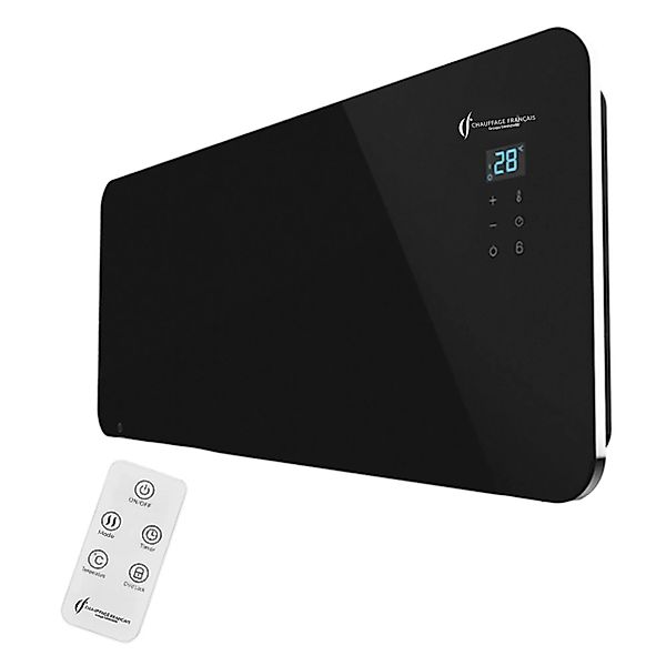 Sannover Elektrischer Glasheizkörper Wand Sorimo 1000 W Schwarz günstig online kaufen