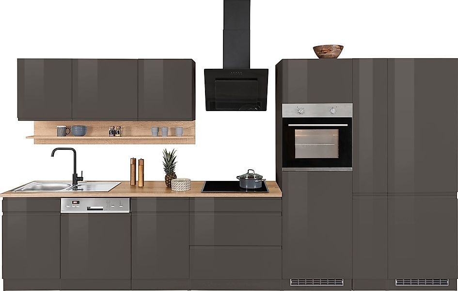 KOCHSTATION Küchenzeile "KS-Virginia" Breite 390 cm, mit Glaskeramik-oder I günstig online kaufen