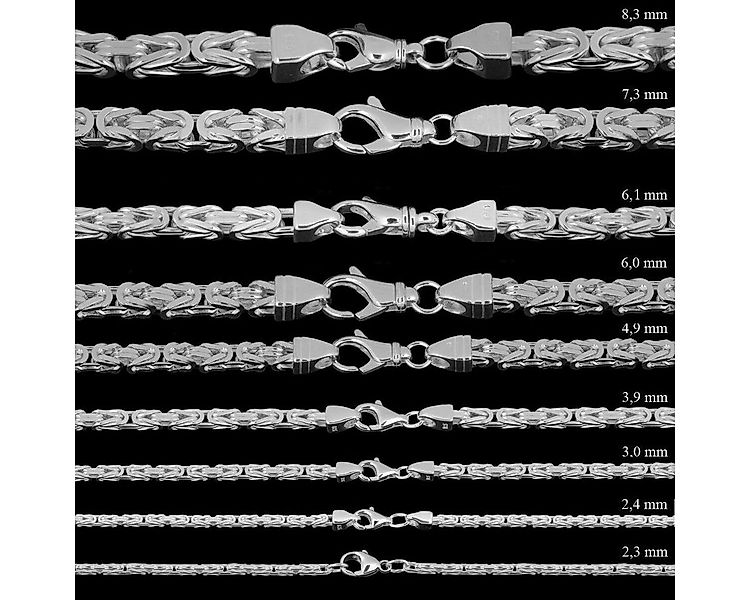 HOPLO Königskette Silberkette Königskette Länge 23cm - Breite 3,9mm - 925 S günstig online kaufen