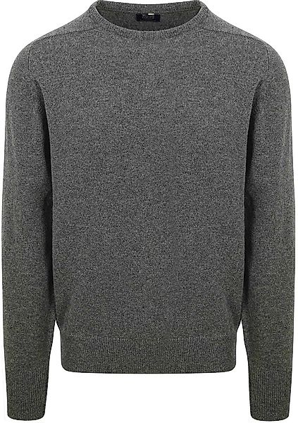 William Lockie O-Auschnitt Pullover Lammwolle Grau - Größe XXL günstig online kaufen