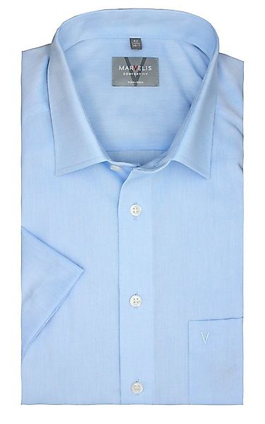 MARVELIS Businesshemd Kurzarm Comfort Fit, Chambray, New Kent Kragen Regula günstig online kaufen