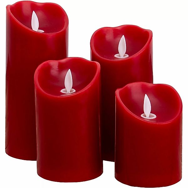 näve Dekolicht »Kerzen«, 1 flammig, 4er Set (Höhe 10cm 12,5cm 15cm 17,5cm) günstig online kaufen