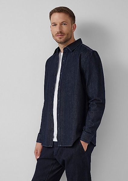s.Oliver Langarmhemd Hemd Regular Fit: Langärmeliges Jeanshemd mit Kentkrag günstig online kaufen