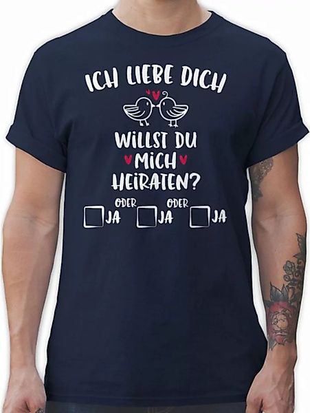 Shirtracer T-Shirt Willst du mich heiraten? - weiß Hochzeit - Herren günstig online kaufen