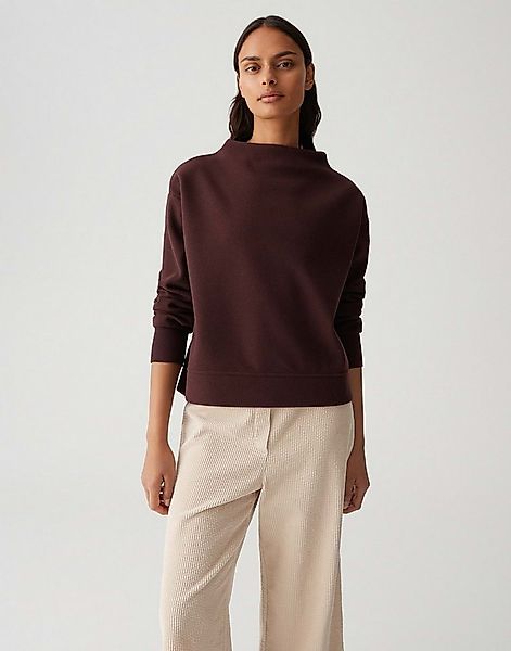 OPUS Sweatshirt GRUGER aus recyceltem Polyester überschnittene Schulter mit günstig online kaufen