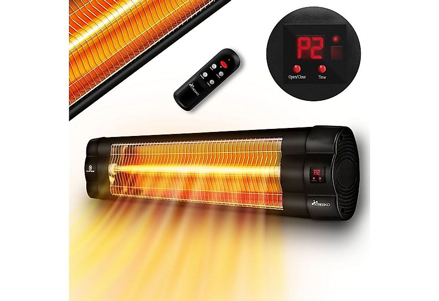 TRESKO Heizstrahler Infrarot Heizstrahler mit Fernbedienung, 3 Stufen & LED günstig online kaufen