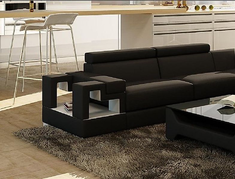 JVmoebel Ecksofa Ledersofa Couch Wohnlandschaft Eck Garnitur Sofa, Made in günstig online kaufen