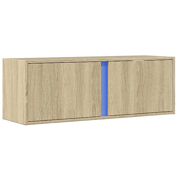 vidaXL TV-Wandschrank mit LED-Beleuchtung Sonoma-Eiche 100x31x35 cm 852266 günstig online kaufen
