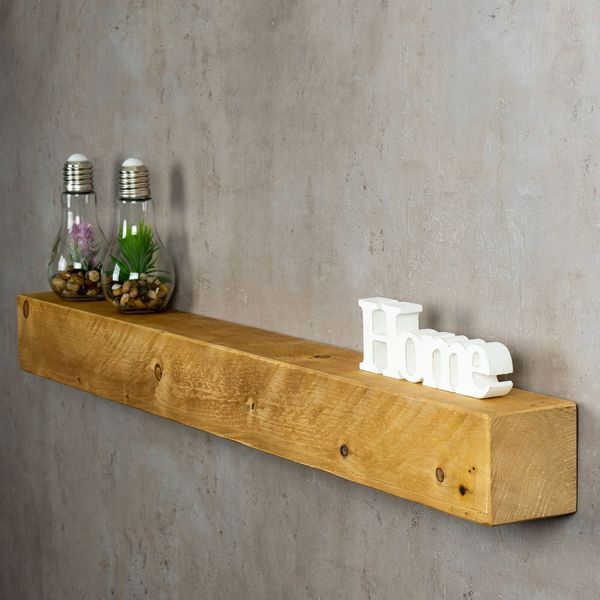 Levandeo® Wandregal, levandeo Wandregal Holz Massiv günstig online kaufen