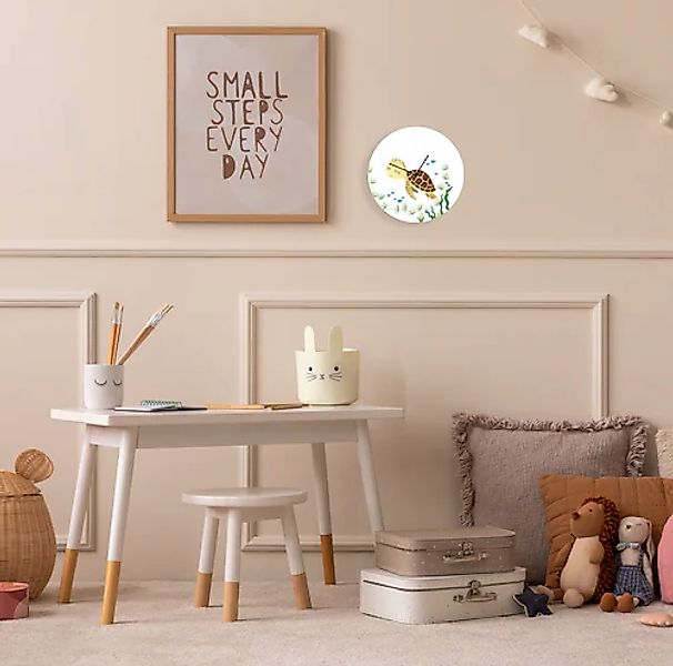 queence Wanduhr »Schildkröte im Meer« bedruckte Acrylglas Uhr, geräuschlos, günstig online kaufen