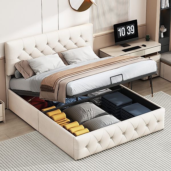 Furnishings Home Polsterbett Doppelbett Stauraumbett (1-tlg., günstig online kaufen