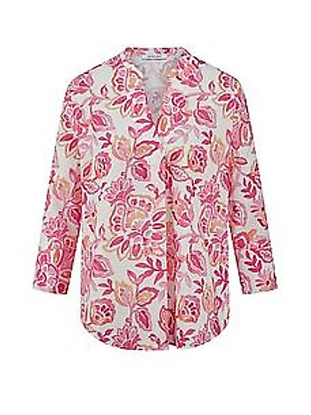 Bluse Rundhals-Ausschnitt Peter Hahn weiss günstig online kaufen