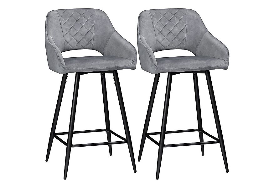 HOMCOM Barhocker Bistrohocker mit Fußstütze (Thekenhocker, 2 St., Barstühle günstig online kaufen