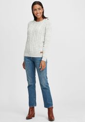 OXMO Strickpullover OXPhia Strickpulli mit Zopfstrickmuster günstig online kaufen