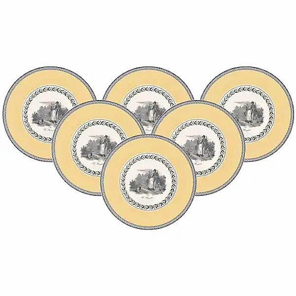 Villeroy & Boch Brotteller »Brotteller Audun Chasse ø 16 cm 6er Set weiß-gr günstig online kaufen