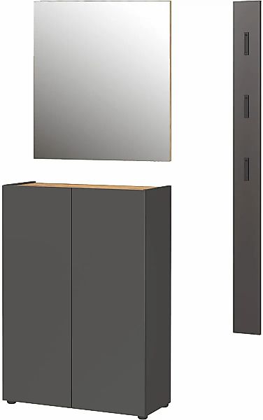GERMANIA Garderoben-Set "Alviano" 3 Stk. tlg. mit eckigem Spiegel, optional günstig online kaufen