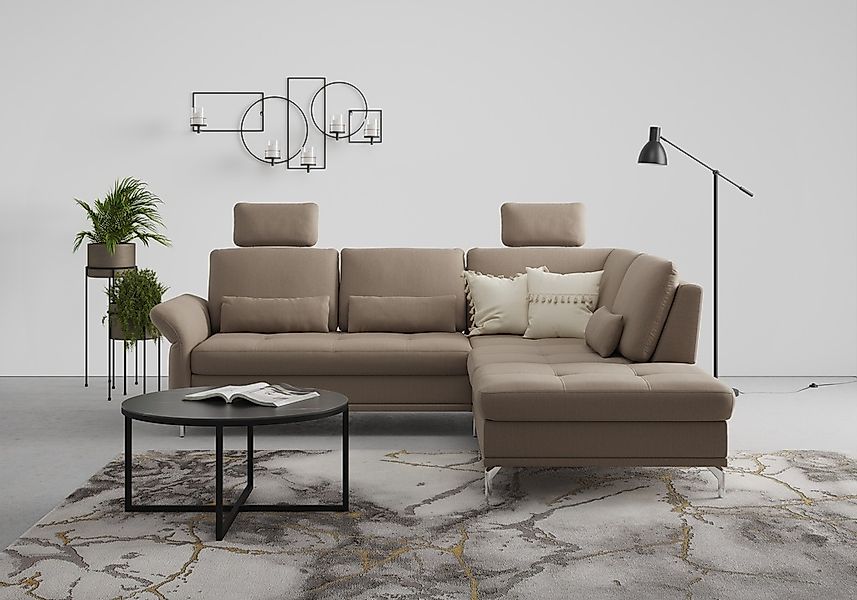 INOSIGN Ecksofa "Palm Beach L-Form", Federkern, mit Sitztiefenverstellung, günstig online kaufen