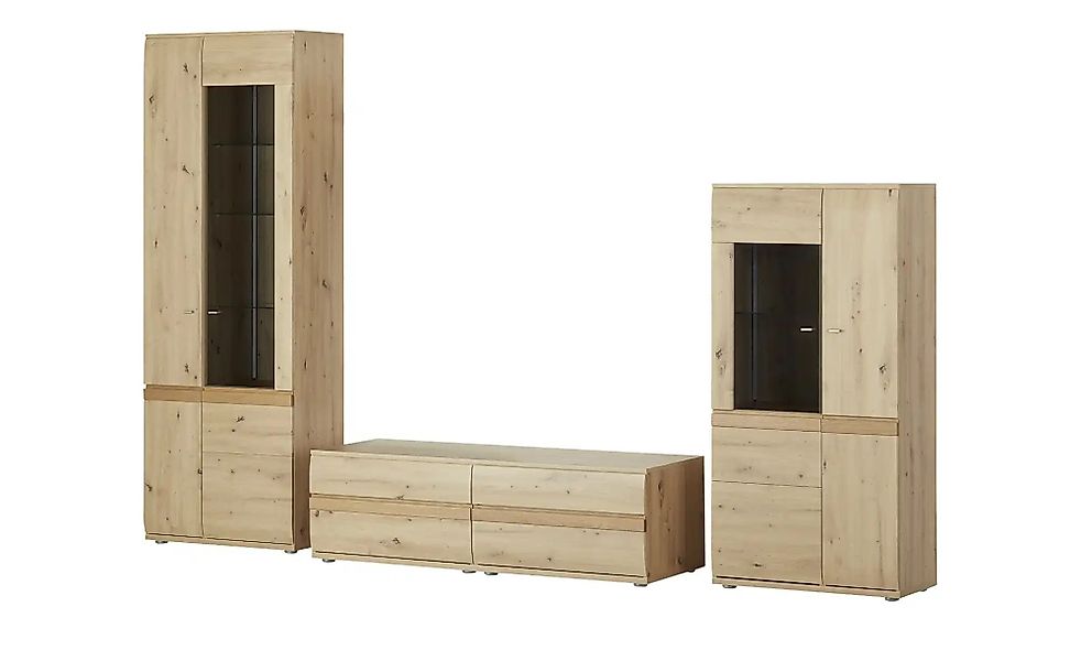 Wohnkombination  Binz ¦ holzfarben ¦ Maße (cm): B: 300 H: 215 T: 53.0 Kommo günstig online kaufen