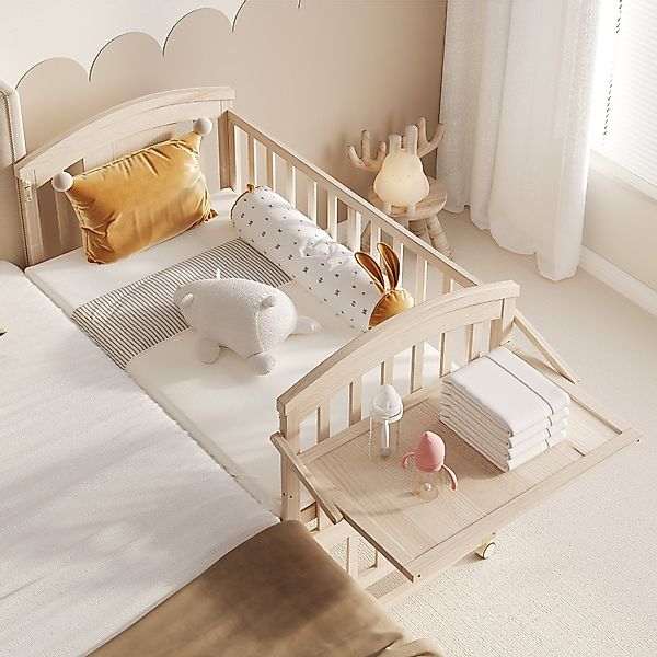 MODFU Babybett Babybett, 1-tlg., klappbarem Ablagerack, günstig online kaufen