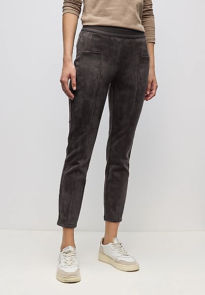 STREET ONE Stoffhose aus Velour günstig online kaufen