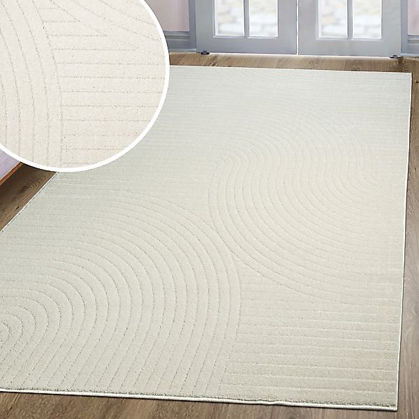 OTTO home Teppich "Revea, Zen Garden-Design in Hoch-Tief-Struktur," rechtec günstig online kaufen