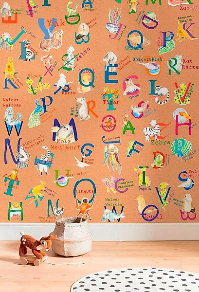 Sanders & Sanders Fototapete Tiere Alphabetisch Multicolor 200 x 250 cm 611 günstig online kaufen