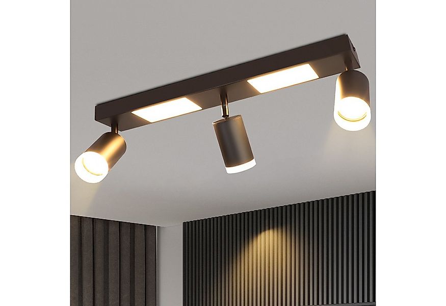 ZMH Deckenstrahler 3 Flammig Schwarz/Weiß GU10 Deckenlampe 20W 3000K für Fl günstig online kaufen