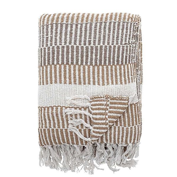 Wolldecke Bloomingville Decke ISNEL Natur Braun günstig online kaufen