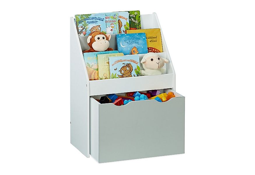 relaxdays Kinderregal mit Spielzeugkiste günstig online kaufen