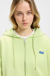 HUGO Blue Sweatjacke "Doa" mit Kapuze, Logo-Badge günstig online kaufen