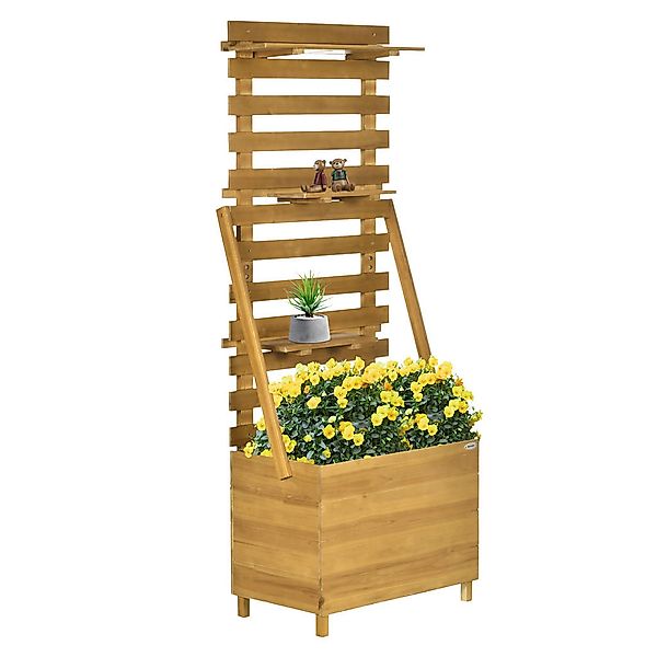 Outsunny Gartenbeet mit Rankgitter B/H/L: ca. 39x160x63 cm günstig online kaufen