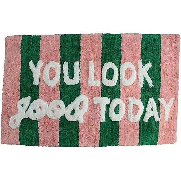 Dekorative Badematte "you look good today" 50x80cm günstig online kaufen